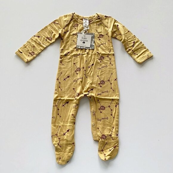 Kate Quinn Organics Bamboo Sagittarius Baby Footie 3-6 Months - Picture 1 of 5